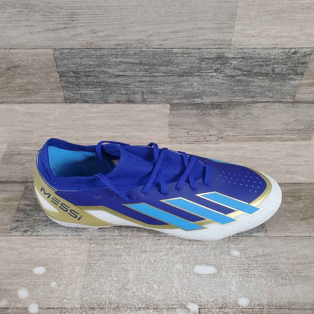 Adidas X Crazyfast League Messi Men Shoes Sz 12 Blue White Lace-Up Soccer Cleats